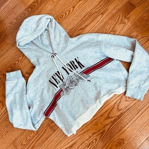 Garage cropped NY hoodie